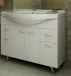 Мебель для ванной ORIO Диана 105, тумба с раковиной (белый)
