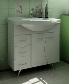 Мебель для ванной ORIO Диана 85, тумба с раковиной (белый)