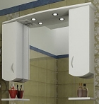 Мебель для ванной ORIO Диана 105, зеркало со шкафчиком (белый)