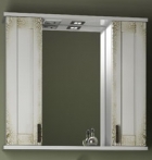 Мебель для ванной ORIO Кристи 80, зеркало со шкафчиком (антик, бежевый)