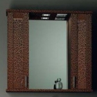 Мебель для ванной ORIO Кристи 80, зеркало со шкафчиком (антик, черный)